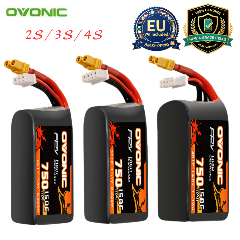 Drone Racing Battery - Batería Lipo OVONIC 150C de 750