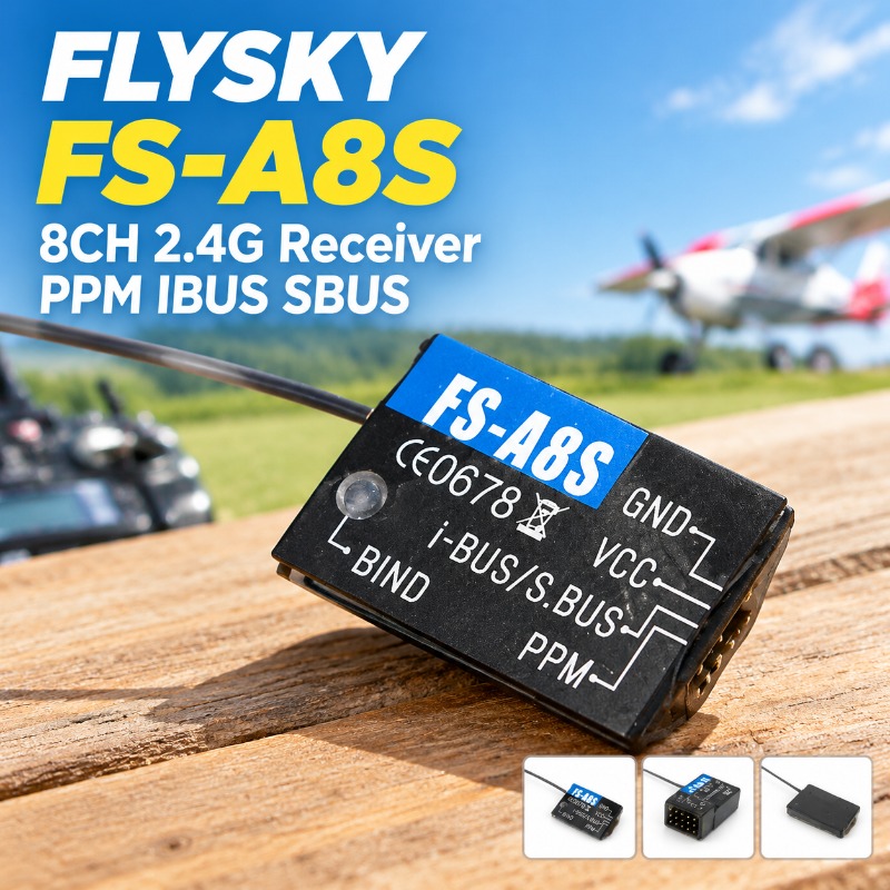 Drone Racing Receiver - Receptor RC Mini FS-A8S 2.4G 8CH